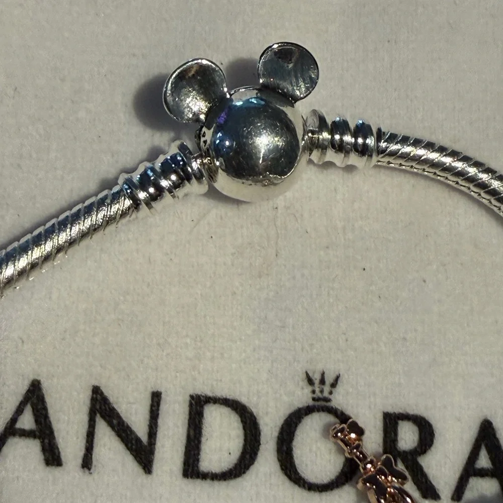 Pandora Silver Bracelet with Red and Black Charms